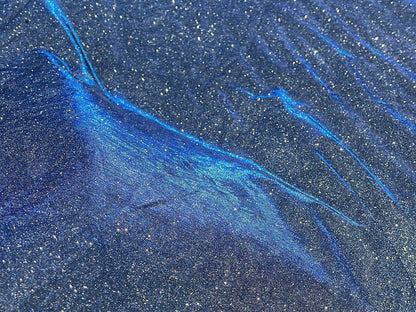 Slate Blue Foam Lurex Glitter Fabric by Yard, Fade Blue Sparkling Lurex for Shimmery Dress, Gown, Drapes Luxury Fabric, Premium Quality - from Gala Textile