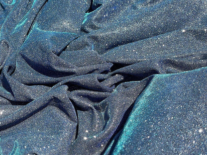 Slate Blue Foam Lurex Glitter Fabric by Yard, Fade Blue Sparkling Lurex for Shimmery Dress, Gown, Drapes Luxury Fabric, Premium Quality - from Gala Textile