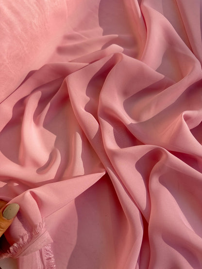 Soft Pink Chiffon Fabric by the Yard - Crafts from Gala Textile