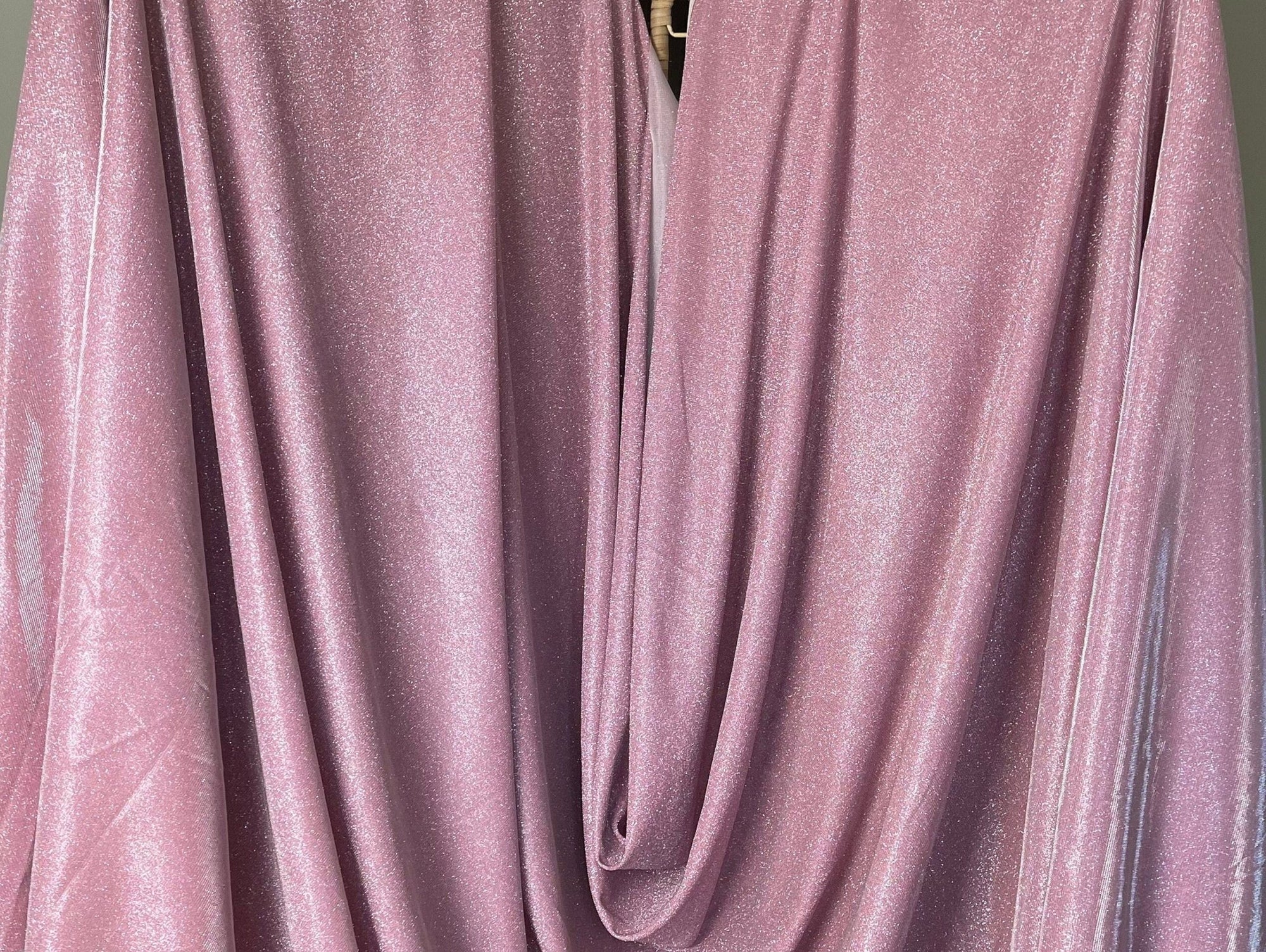 Sparkling Blush Pink Lurex Glitter Fabric by the Yard Metallic Dusty Rose Shimmer Material Perfect forDIY Crafts Sewing &amp; Glamorous Projects - from Gala Textile
