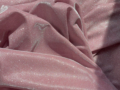 Sparkling Blush Pink Lurex Glitter Fabric by the Yard Metallic Dusty Rose Shimmer Material Perfect forDIY Crafts Sewing & Glamorous Projects - from Gala Textile