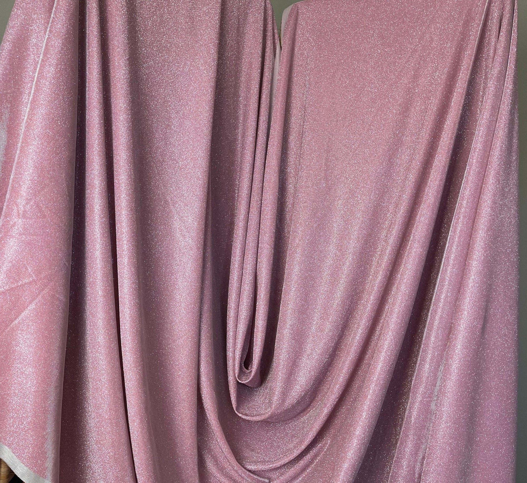 Sparkling Blush Pink Lurex Glitter Fabric by the Yard Metallic Dusty Rose Shimmer Material Perfect forDIY Crafts Sewing & Glamorous Projects - from Gala Textile
