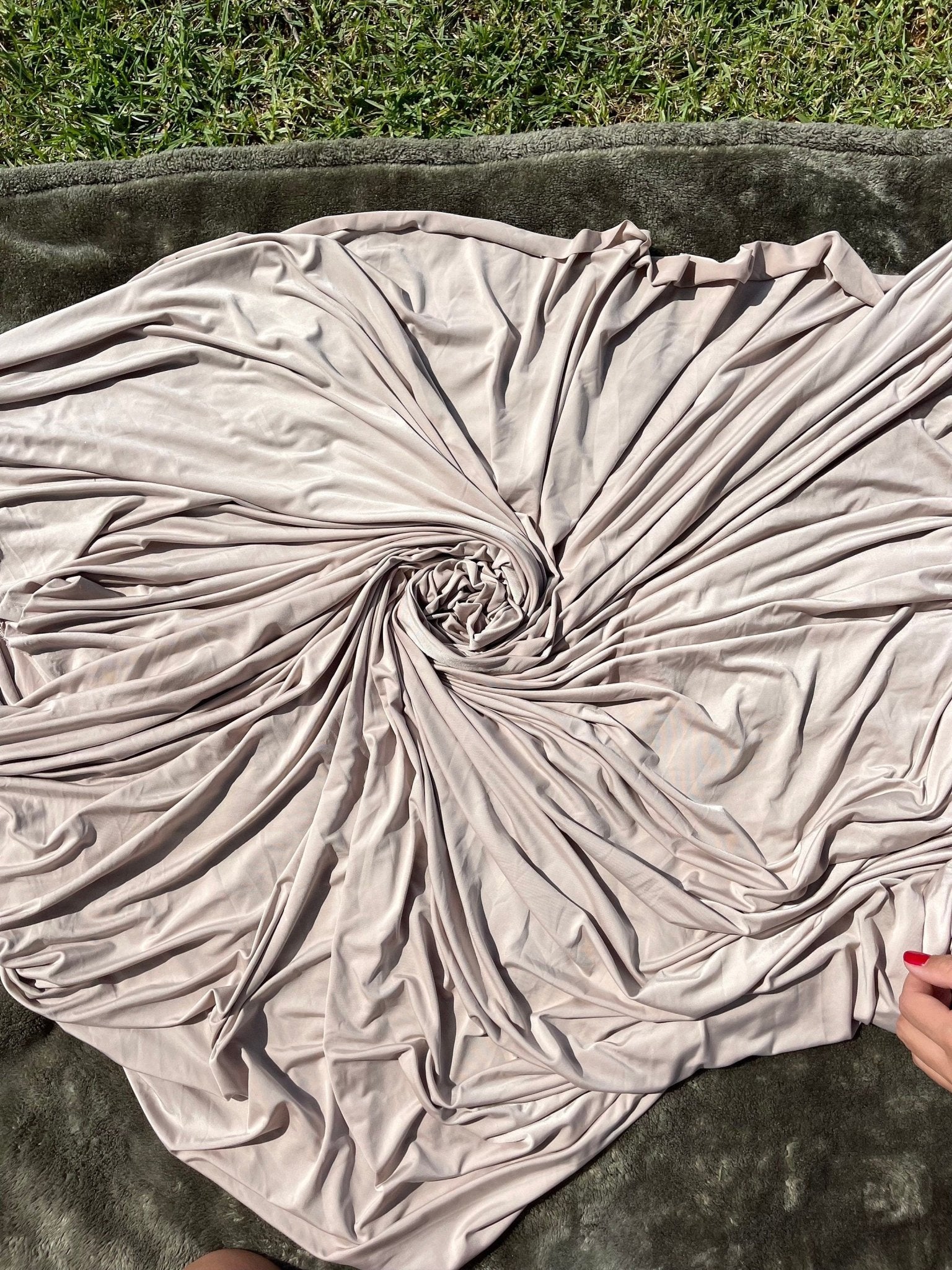 Taupe Venezia Spandex Fabric by Yard, Nude 4 Way Stretch Material for Dress making, Gowns Dance Wear, Swimsuit Fabric Arch Event Decoration - from Gala Textile