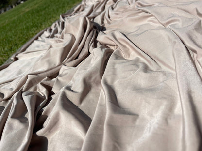 Taupe Venezia Spandex Fabric by Yard, Nude 4 Way Stretch Material for Dress making, Gowns Dance Wear, Swimsuit Fabric Arch Event Decoration - from Gala Textile