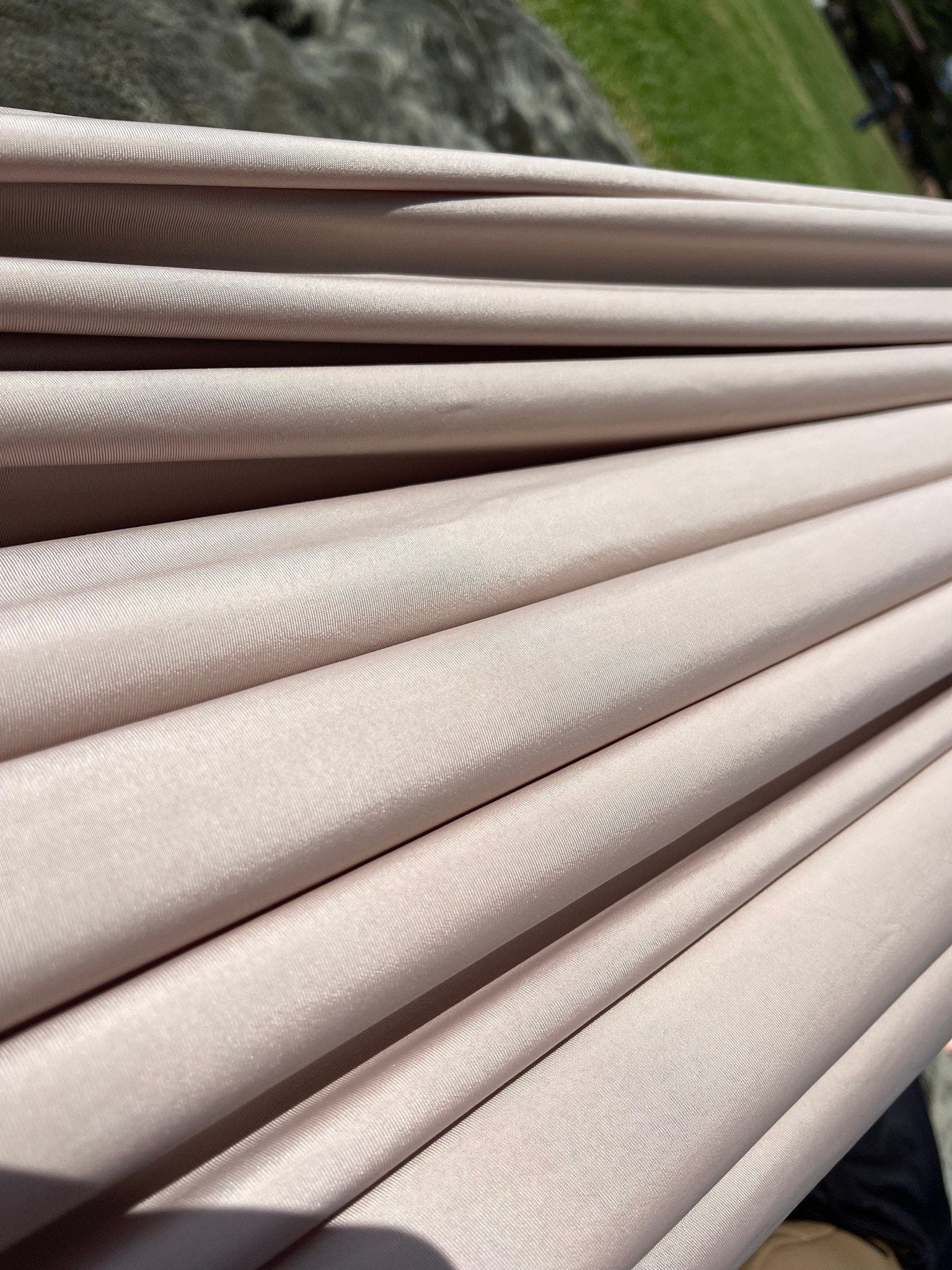 Taupe Venezia Spandex Fabric by Yard, Nude 4 Way Stretch Material for Dress making, Gowns Dance Wear, Swimsuit Fabric Arch Event Decoration - from Gala Textile