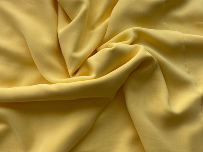 Yellow Chiffon Fabric By The Yard , Yellow Bridal Fabric, Bridal Chiffon, Sheer Fabric Light Weight Yellow Chiffon Fabric for Dress Veil - from Gala Textile